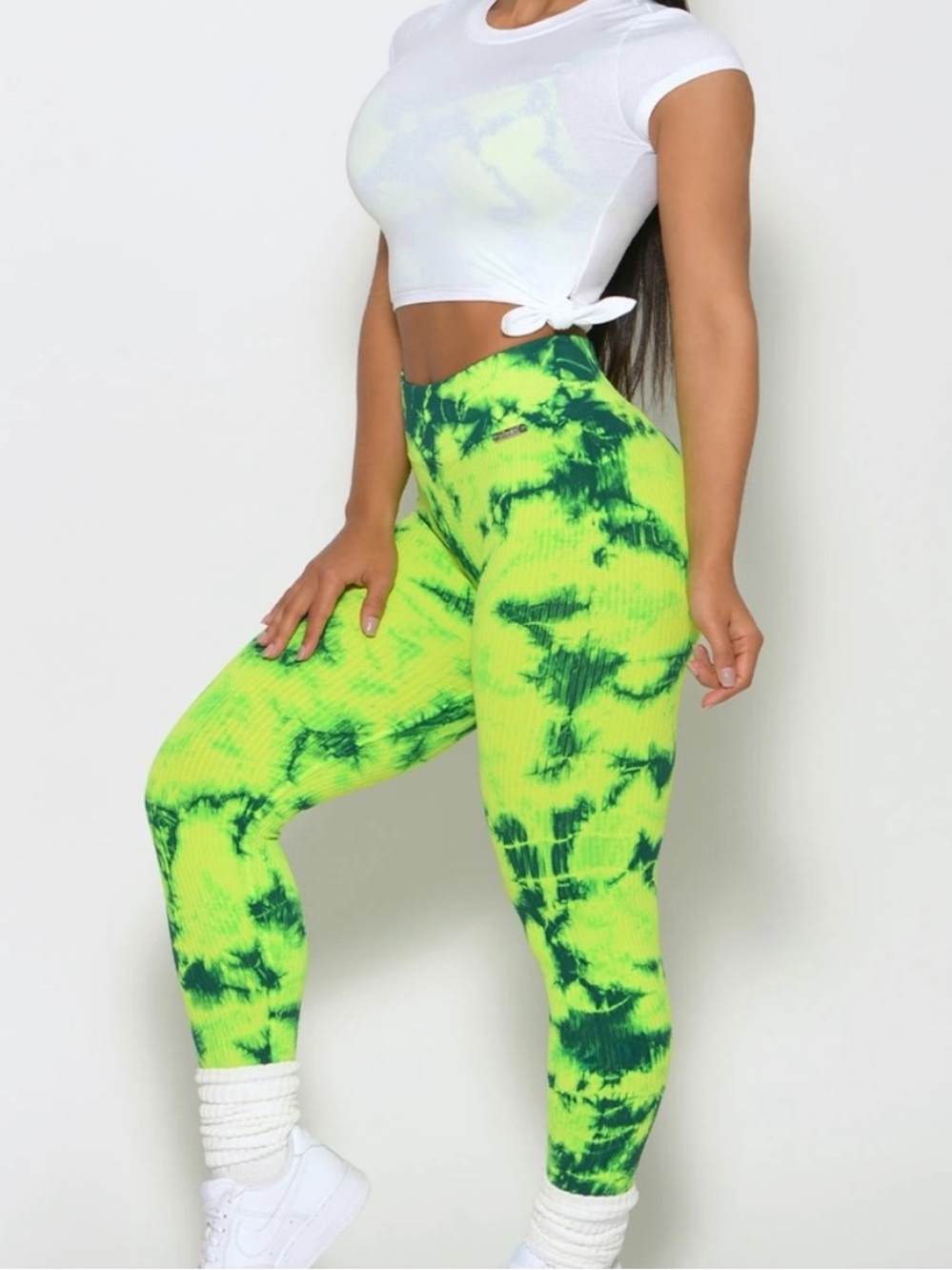 Bombshell Seamless Green Tie Dye Leggings